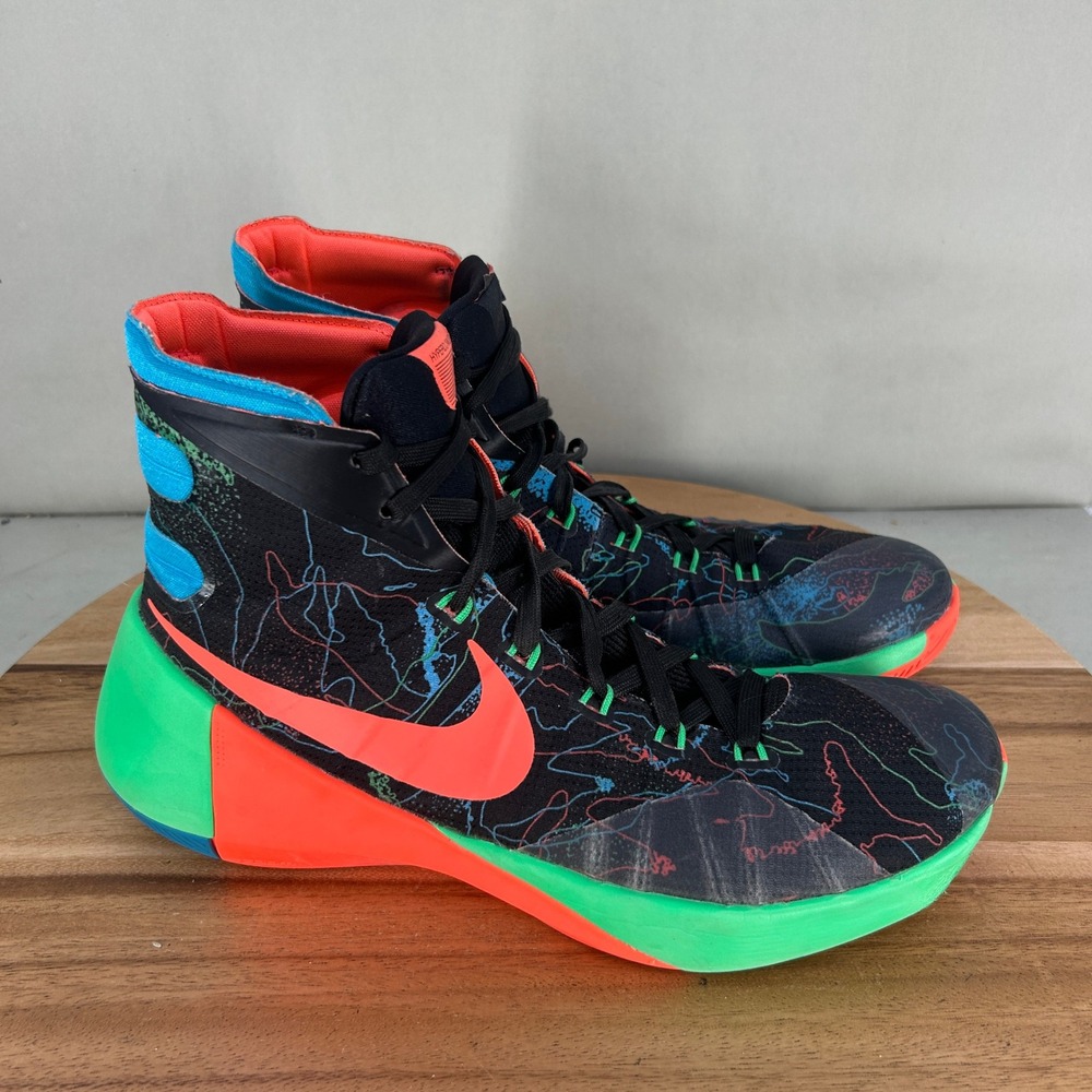 Nike Hyperdunk 2015 Mens Basketball Shoes Black Multi Color 749561-084 Size 9.5